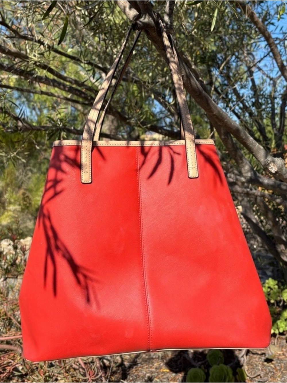 COACH New York Tote Bag with Tan Handles - Picture 7 of 7